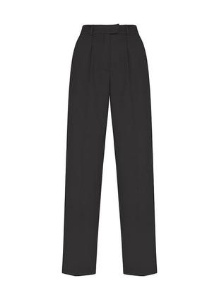 Черные базовые прямые брюки от бренда papaya4 фото