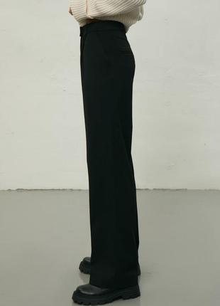 Черные базовые прямые брюки от бренда papaya2 фото