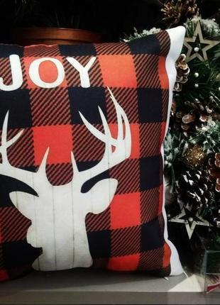 Новогодняя подушка, подушка олень, подарок на новый год, подушка машина с елкой, подушка мышь2 фото