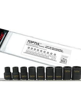 Набір головок для пошкоджених гайок 1/2" 9 од., gaag0903 toptul