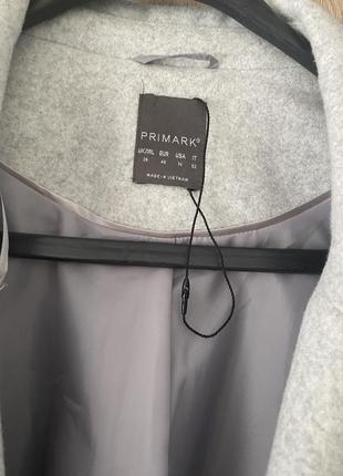 Пальто женское серое primark4 фото