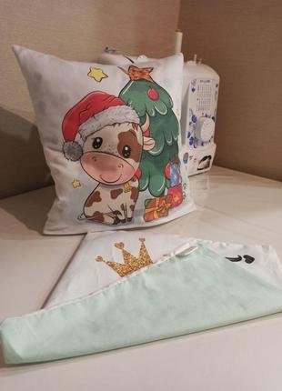 Подушка детская, новогодняя подушка, декоративная3 фото