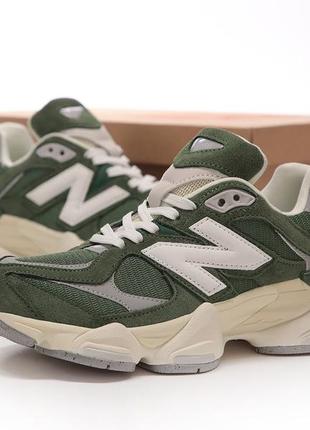 Жіночі замшеві кросівки new balance 9060 white green нью беланс 9060 наложка6 фото