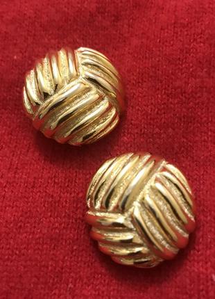 Великі кліпси позолота вінтаж маркування