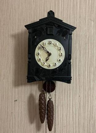 Годинник-ходики, годинник настінний механічний з зозулею і боєм "маяк" срср1 фото