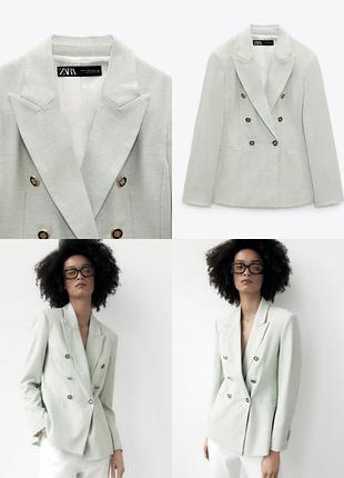 Двубортний піджак жакет zara