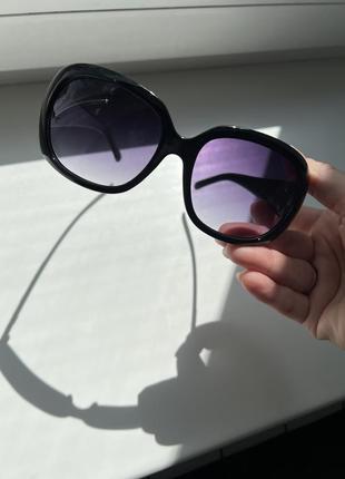 Очки солнцезащитные черные классика винтаж 👓1 фото