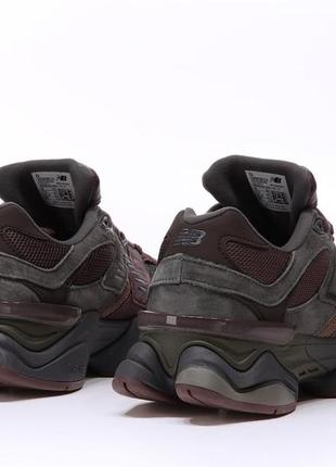 Жіночі замшеві кросівки new balance 9060 black bordo нью беланс 9060 наложка3 фото