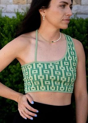 Яскравий топ майка в рубчик zara, розмір м.