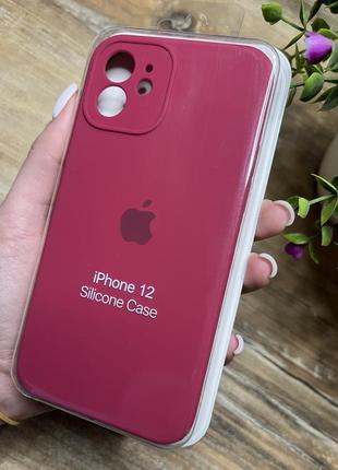 Чохол на iphone 12 квадратні борти чохол на айфон silicone case full camera на apple айфон