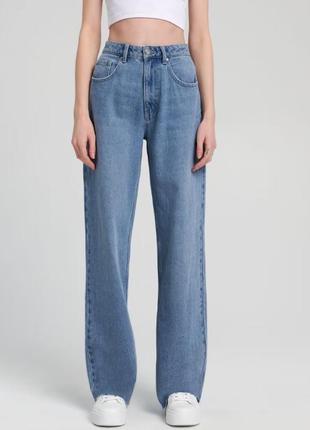 Широкие багги джинсы на высокий рост