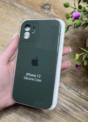 Чохол на iphone 12 квадратні борти чохол на айфон silicone case full camera на apple айфон