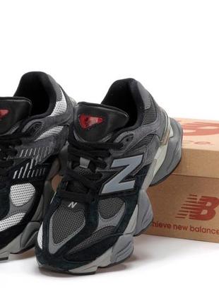 Женские замшевые кроссовки new balance 9060 black grey 1944 балланс 9060 наляжка