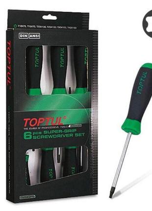 Набір викруток torx з отвором t10-t40 6 од. toptul gaae0610
