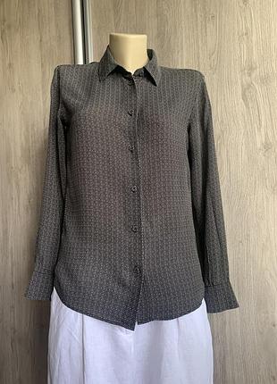 Uniqlo ines de la fressange шелковая рубашка блуза