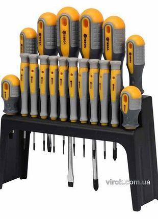 Набір викруток sl, ph, torx, cr-v, 18 шт., 60781 vorel