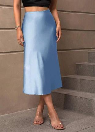 Женская юбка миди шелк армани шолк атлас8 фото