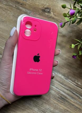 Чохол на iphone 12 квадратні борти чохол на айфон silicone case full camera на apple айфон