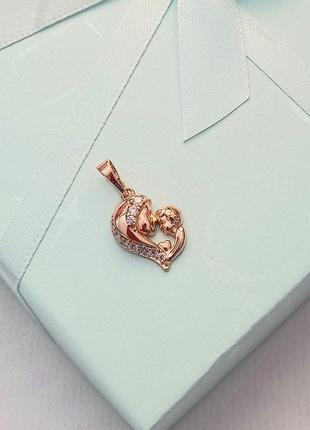 Подвеска иметь с младенцем медицинское золото