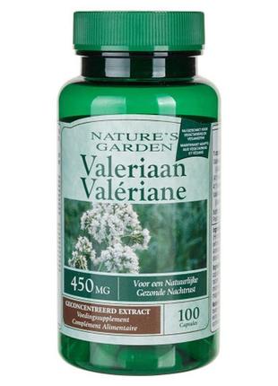 Корінь валеріани nature's garden valeriaan 450 мг 100 капсул