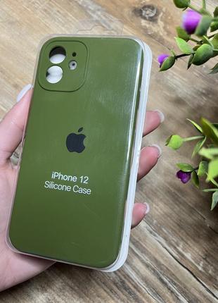 Чехол на iphone 12 квадратных борта чехол на айфон silicone case full camera на apple айфон