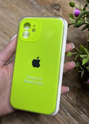 Чехол на iphone 12 квадратных борта чехол на айфон silicone case full camera на apple айфон