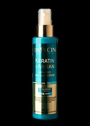 Кондиціонер для пошкодженого волосся bioxcin keratin & argan