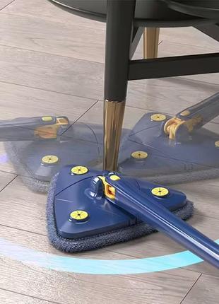 Швабра висувна трикутна multi function mop синій