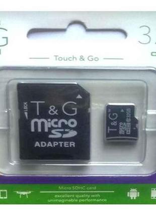 Карта пам'яті micro sdhc, 32gb, class 10, t&g;, sd адаптер (tg...