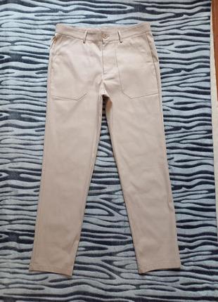 Брендовые коттоновые штаны брюки с высокой талией shein, 14 размер.