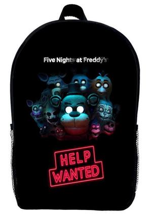 Рюкзак фнаф аниматроники 5 ночей с фредди детский (gear bag mini fnaf 03) черный, 29 х 21 х 9 см