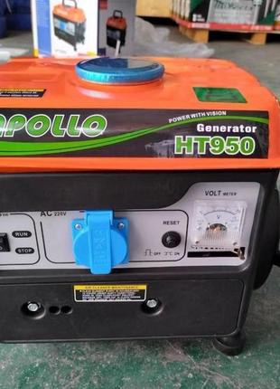 Бензиновий генератор apollo ht-950 950 ват з ручним стартером