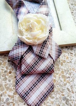 Женский галстук angelo litrico с брошью цветком.8 фото