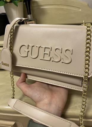 Сумка guess бежевая2 фото