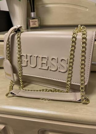 Сумка guess бежева