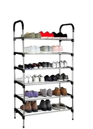 Полиця для взуття 6 секцій new shoe rack 56х28х113 см
