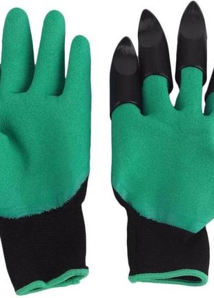 Садові рукавички garden genie gloves 1 пара з кігтями