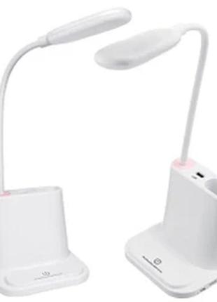 Настільна лампа акумуляторна losso fl-1200 біла2 фото
