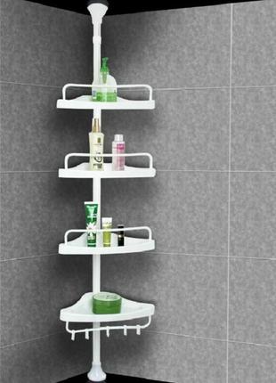 Кутова полиця для ванної multi corner shelf gy-188 біла