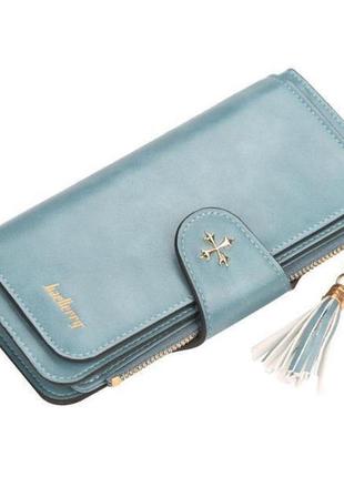 Жіночий гаманець baellerry n2341 sky blue, портмоне колір блак...