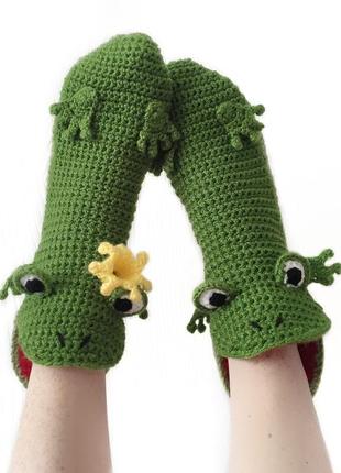 В'язані шкарпетки-жаби2 фото