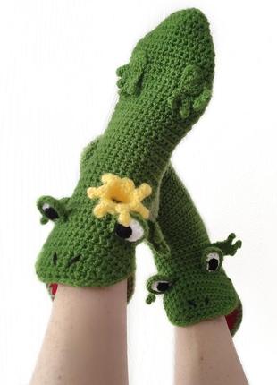 В'язані шкарпетки-жаби3 фото