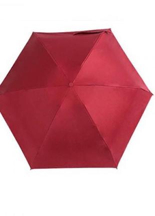 Міні-парасолька у футлярі капсула бордо3 фото