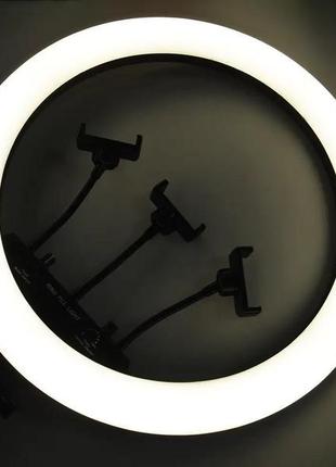 Кільцева лампа rgb ring light led 3 кріплення mj-18 55.5 см8 фото