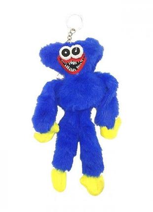 М'яка іграшка-брелок хагі ваги 20 см huggy wuggy синій