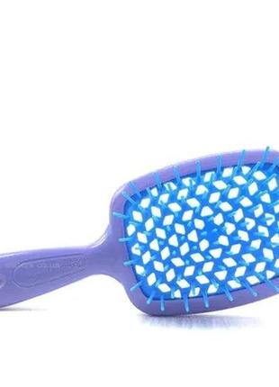 Гребінець для волосся super hair brush фіолетовий з блакитним