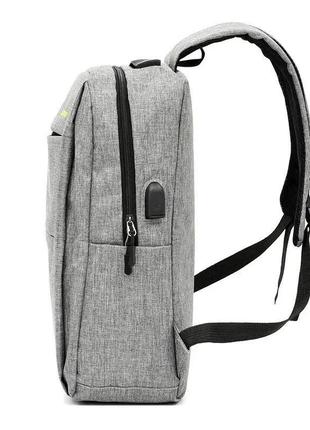 Рюкзак міський 3в1 backpack 9018 дорожній комплект сірий4 фото