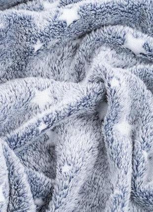 Плед-покривало magic blanket 165х120 см синє, що світиться в т...3 фото