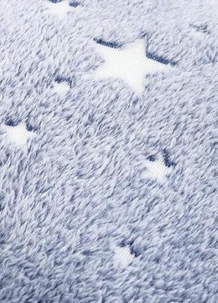 Плед-покривало magic blanket 165х120 см синє, що світиться в т...4 фото
