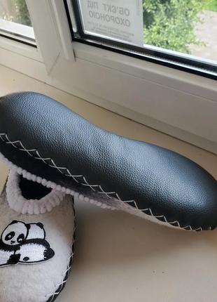 Войлочные тапки " панды"4 фото